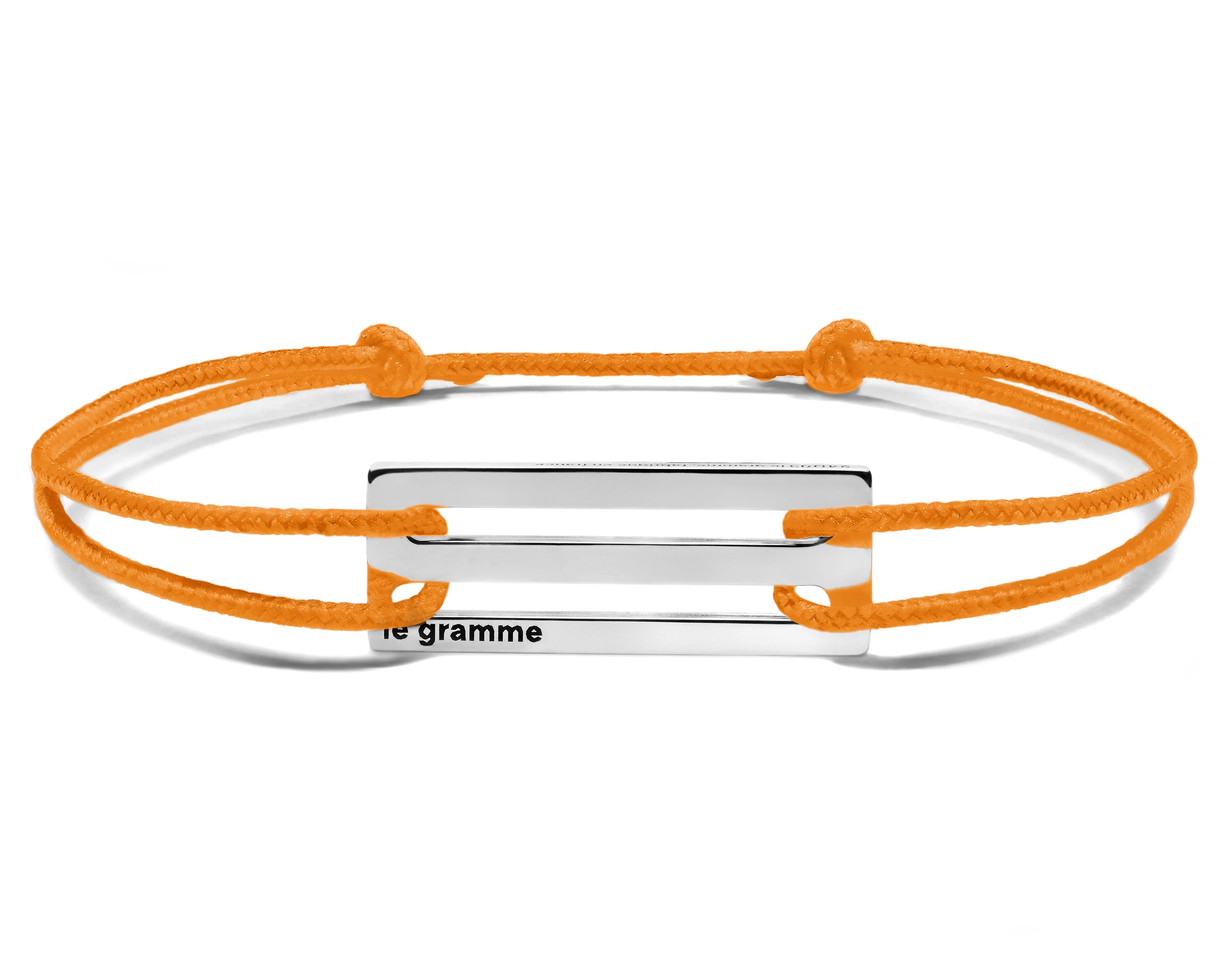 perforated orange cord bracelet le 2.5g