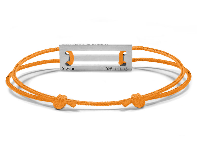 perforated orange cord bracelet le 2.5g