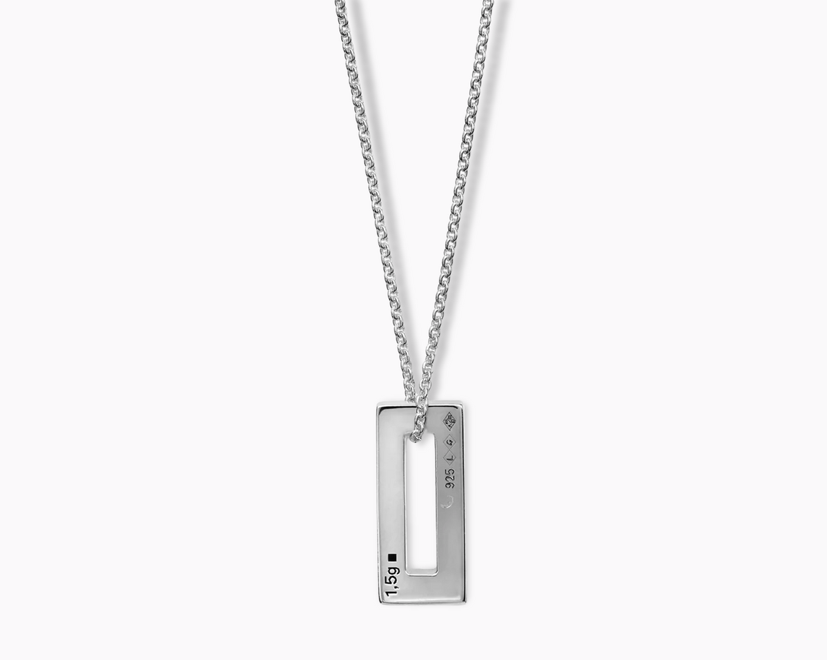 rectangle necklace le 1.5g – le gramme