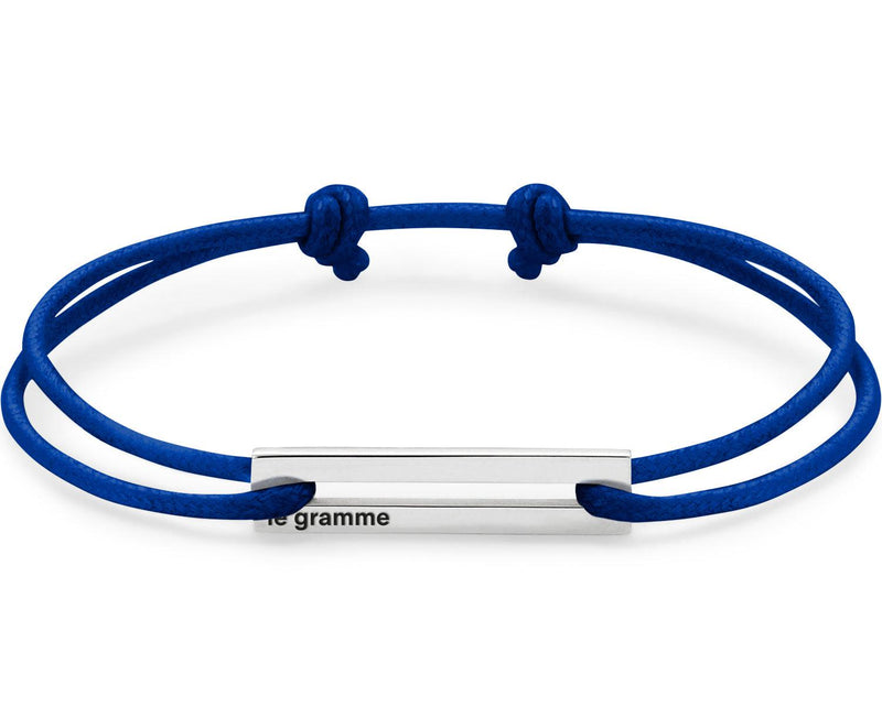 perforated electric blue cord bracelet le 1.7g