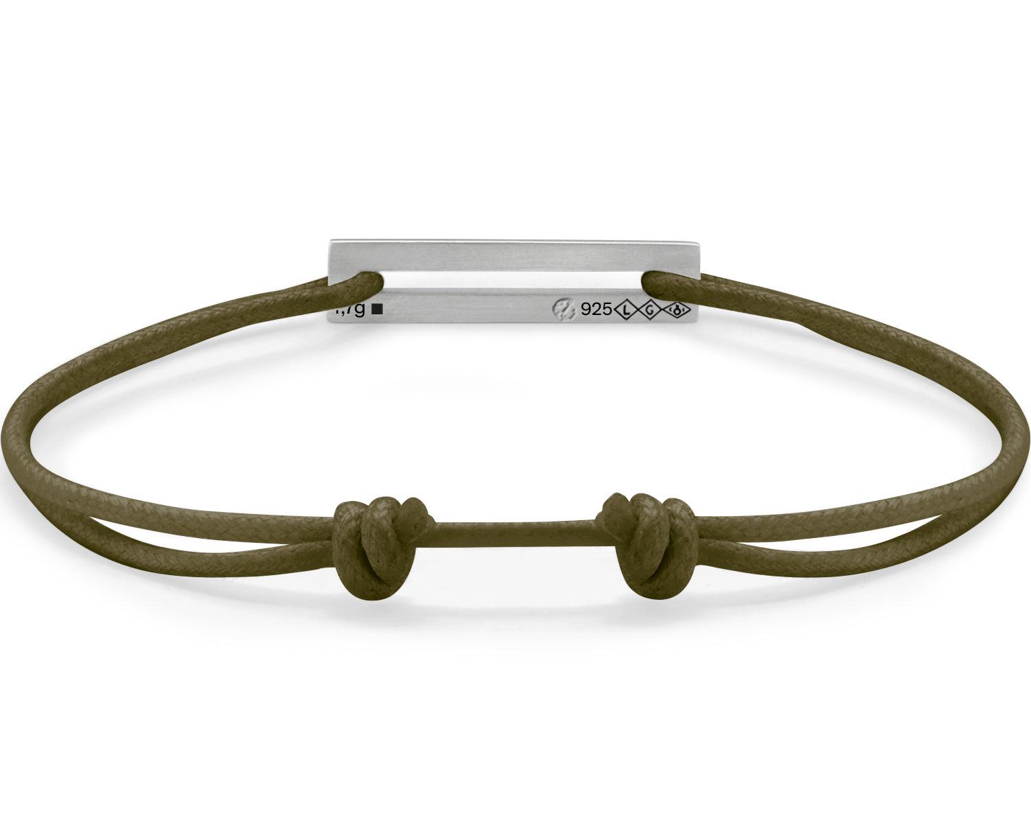 perforated khaki cord bracelet le 1.7g