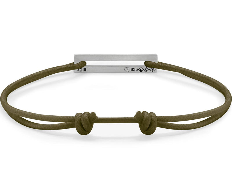 perforated khaki cord bracelet le 1.7g