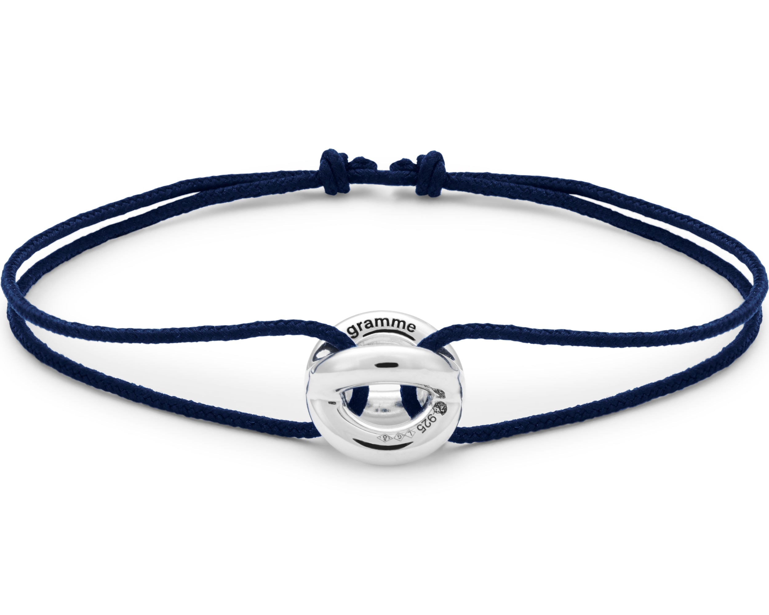 navy blue interlaced cord bracelet le 3g