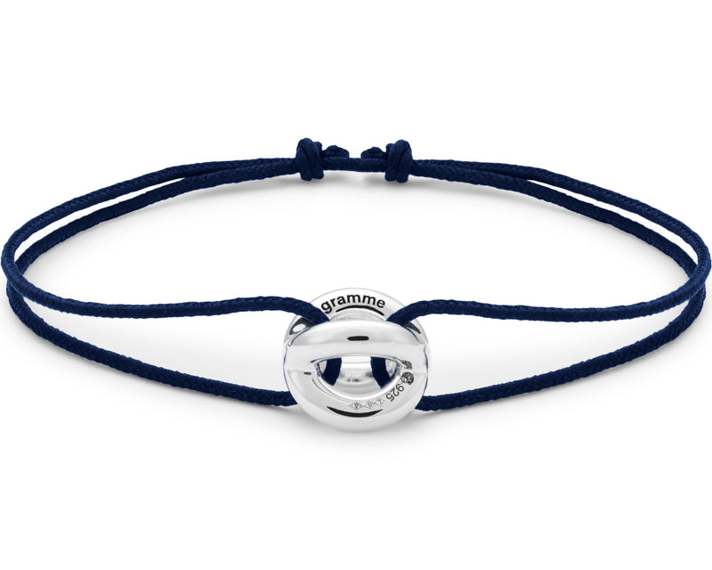 navy blue interlaced cord bracelet le 3g