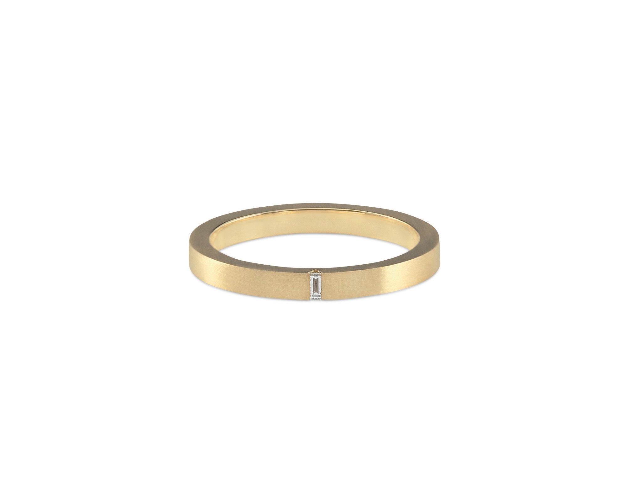 2mm ribbon ring with diamond la 5g