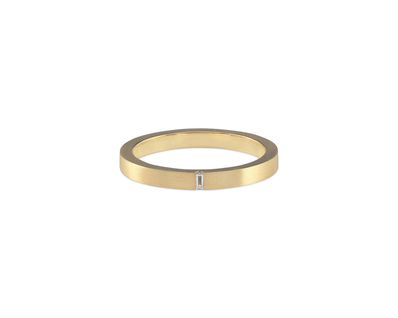 2mm ribbon ring with diamond la 5g