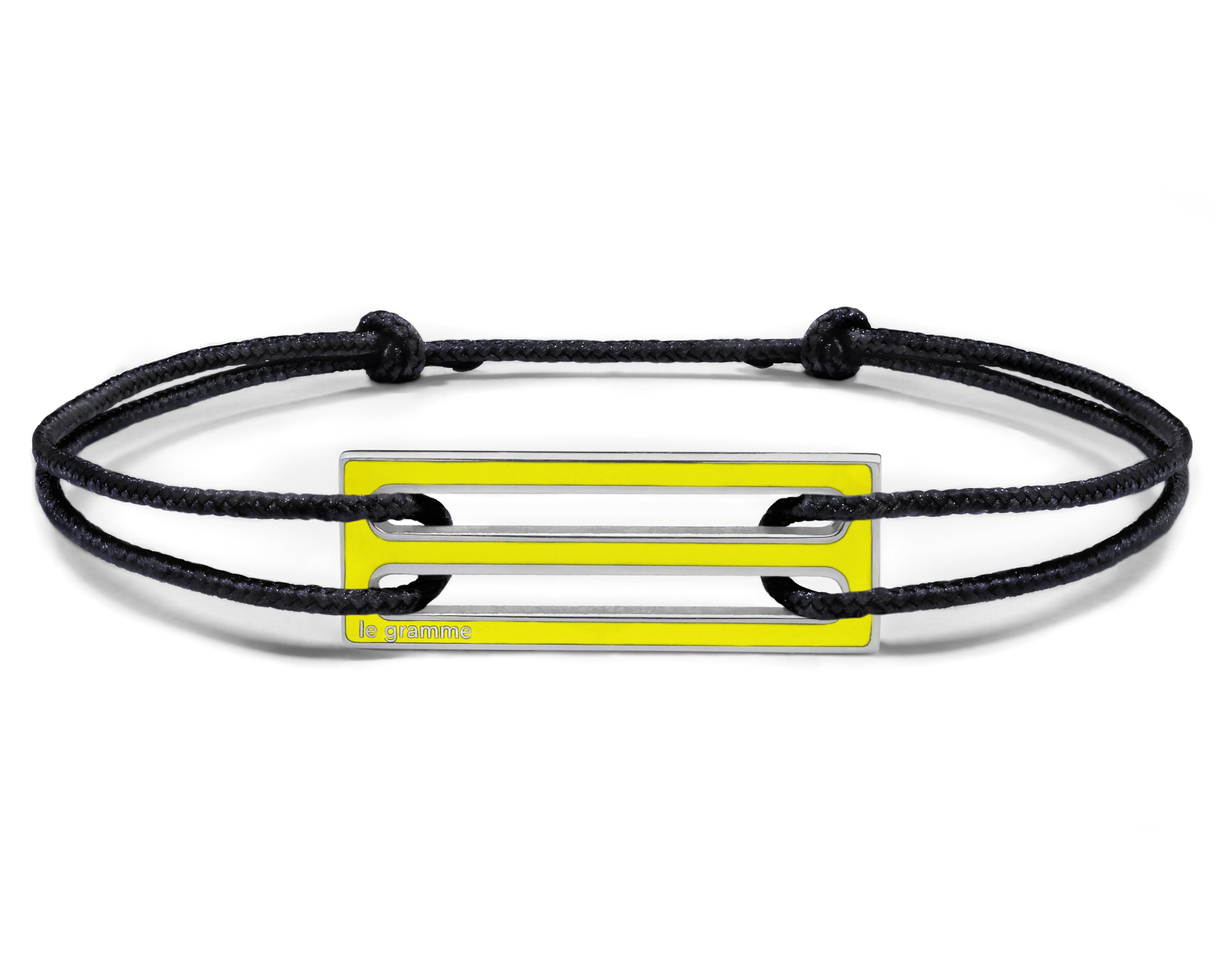 lacquered yellow cord bracelet le 2,5g