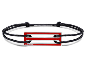 lacquered red cord bracelet le 2,5g