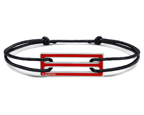 bracelet cordon laqué rouge le 2,5g