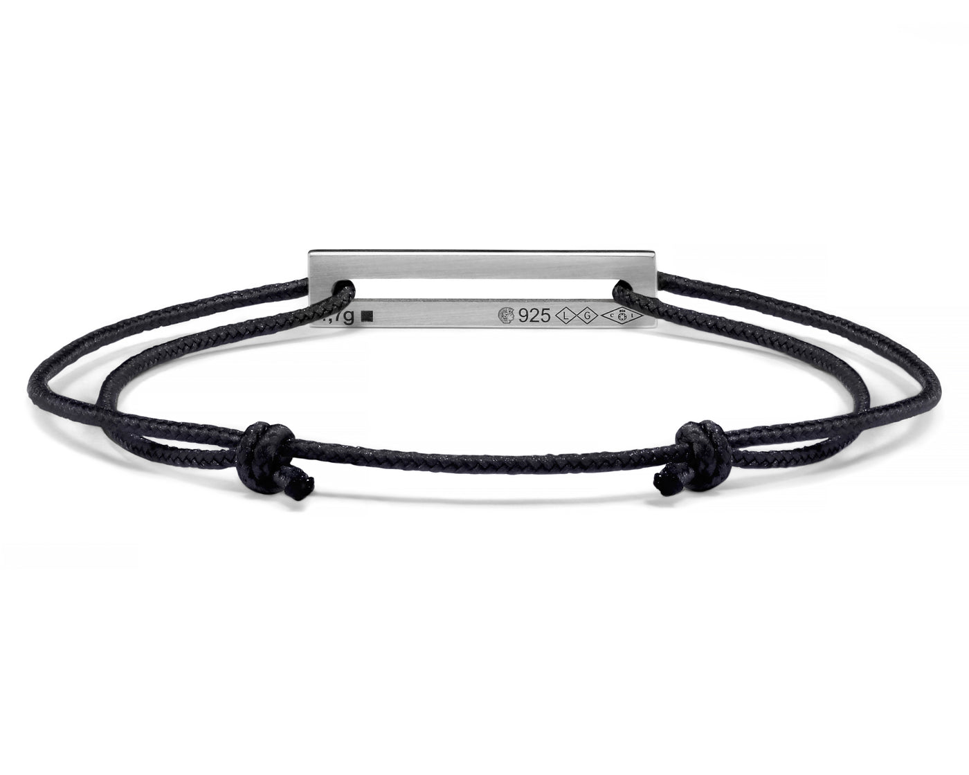 bracelet cordon laqué vert le 1,7g