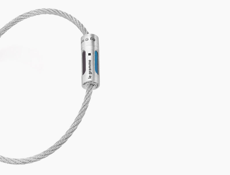 bracelet câble perforé tricolore le 9g