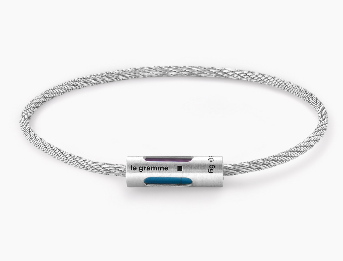 tricolor perforated cable bracelet le 9g