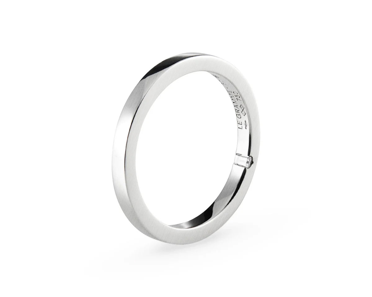 bague ruban diamant 2mm la 5g