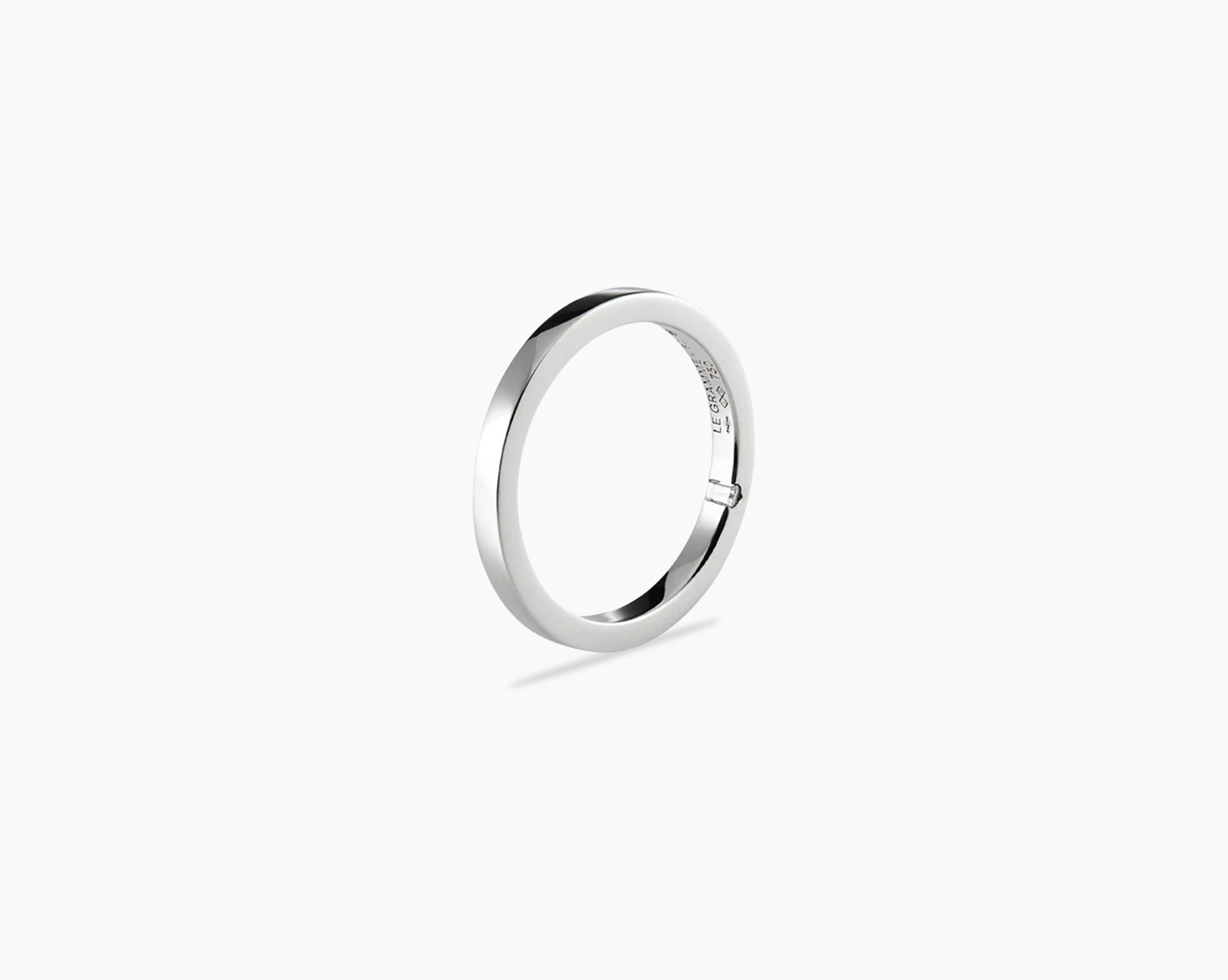 2mm ribbon ring with diamond la 5g 