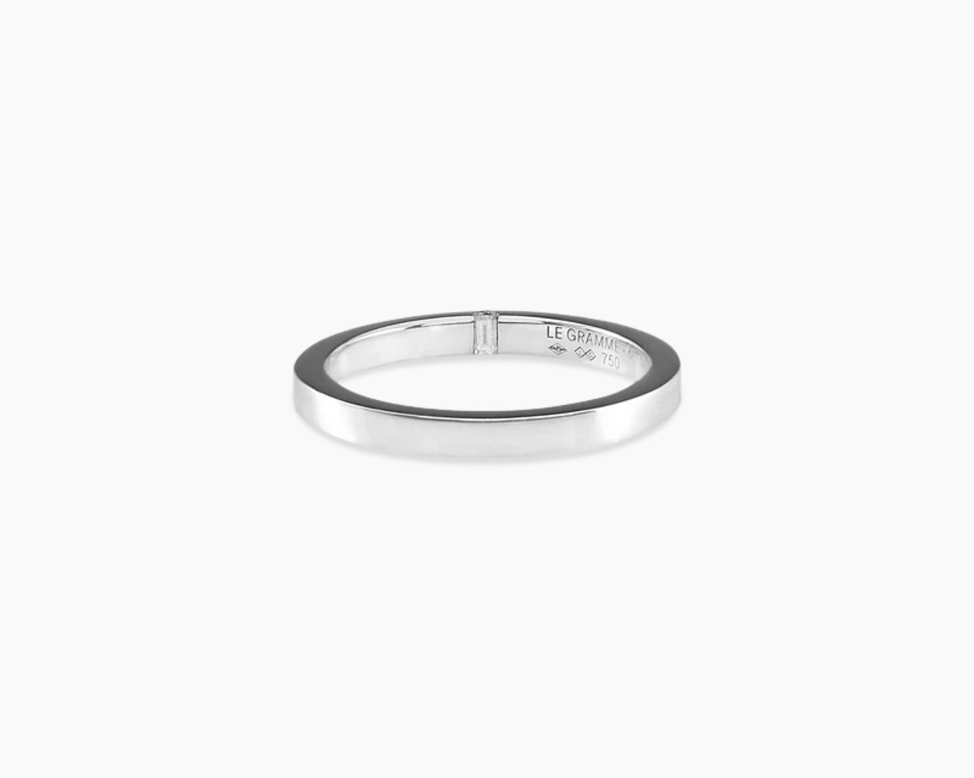 2mm ribbon ring with diamond la 5g 