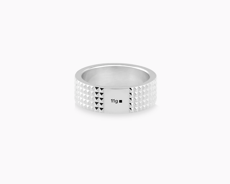 guilloche ribbon ring la 11g