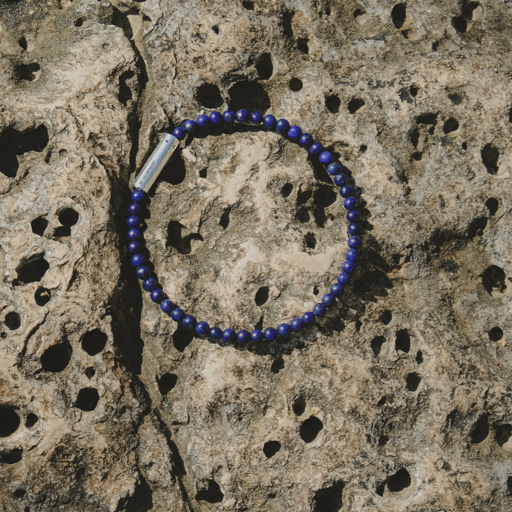 focus : bracelet beads lapis lazuli le 9g