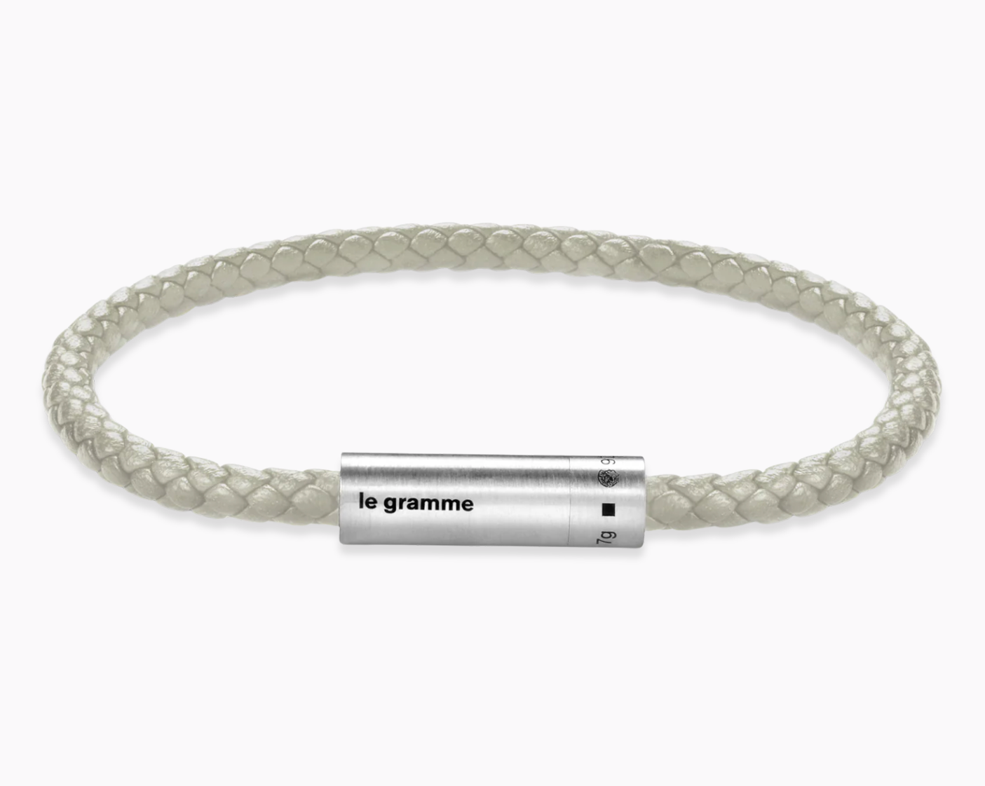beige leather cable bracelet le 7g