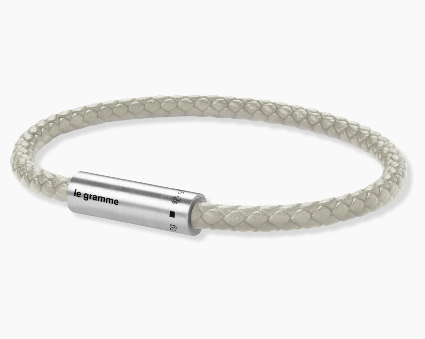 beige leather cable bracelet le 7g