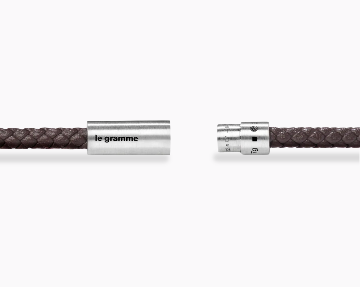 brown leather cable bracelet le 7g