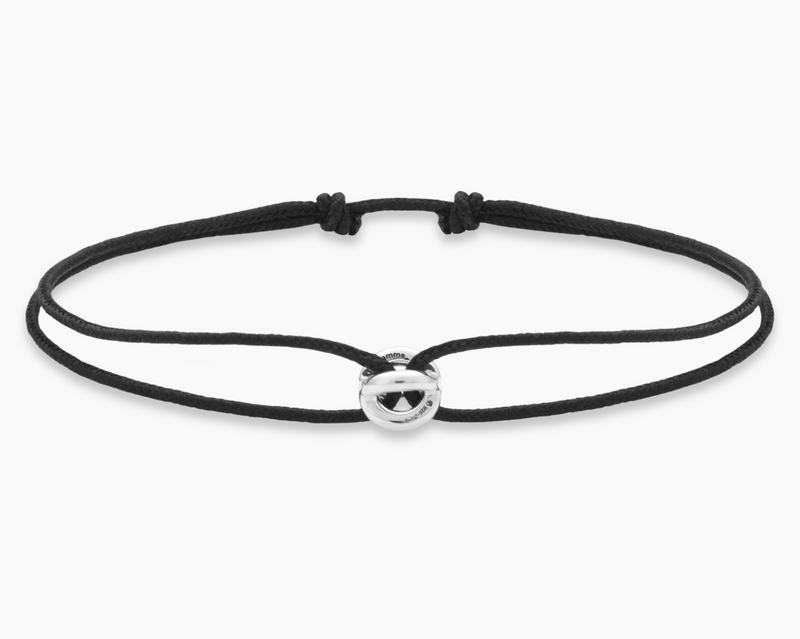 black interlaced cord bracelet le 1g