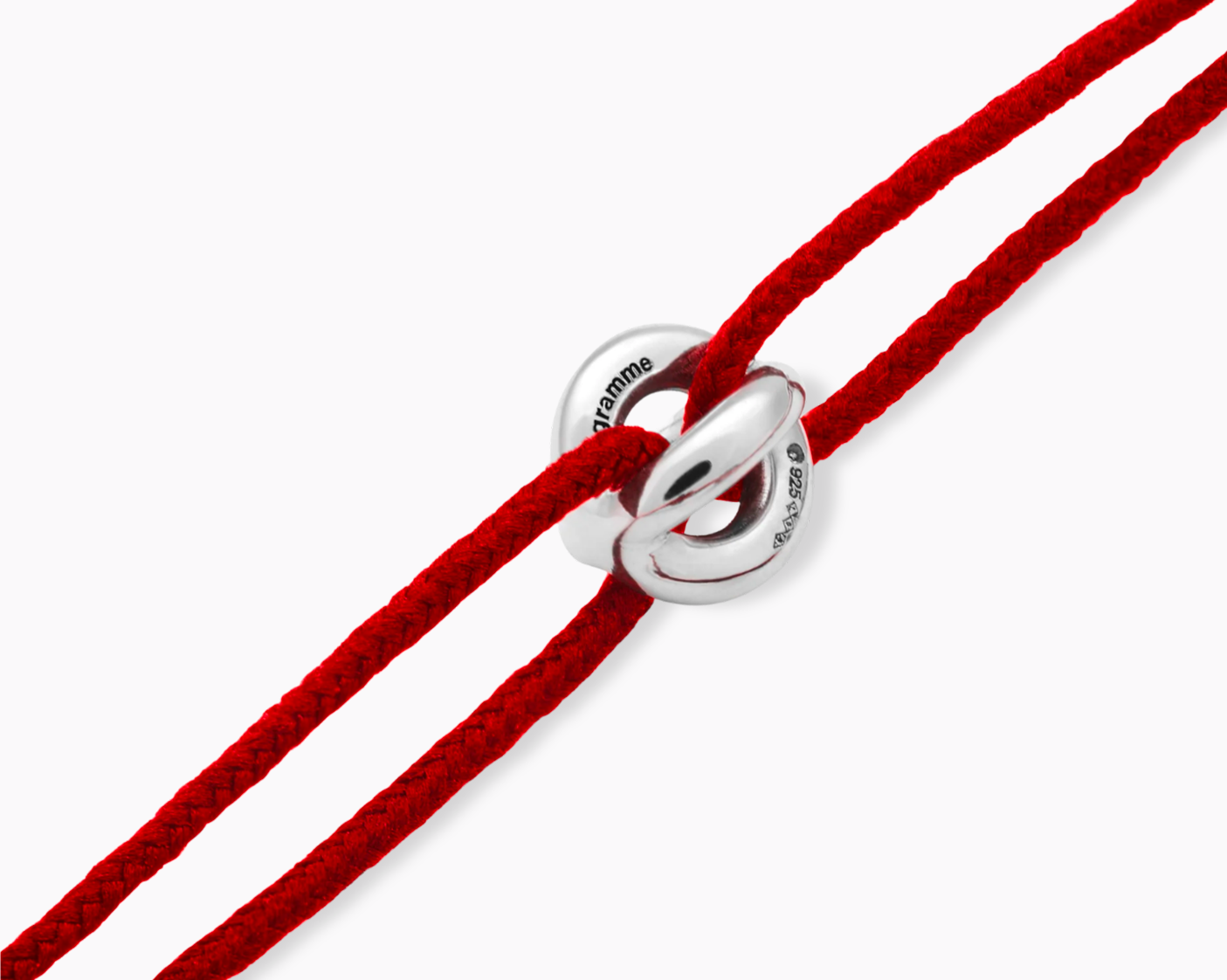 red interlaced cord bracelet le 1g
