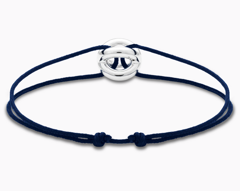 navy blue interlaced cord bracelet le 3g