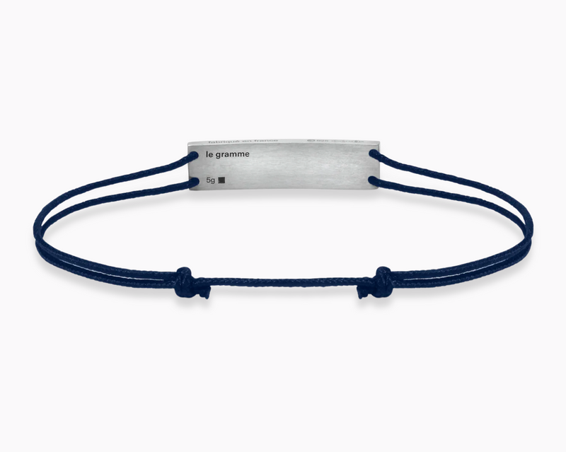godron navy blue cord bracelet le 5g