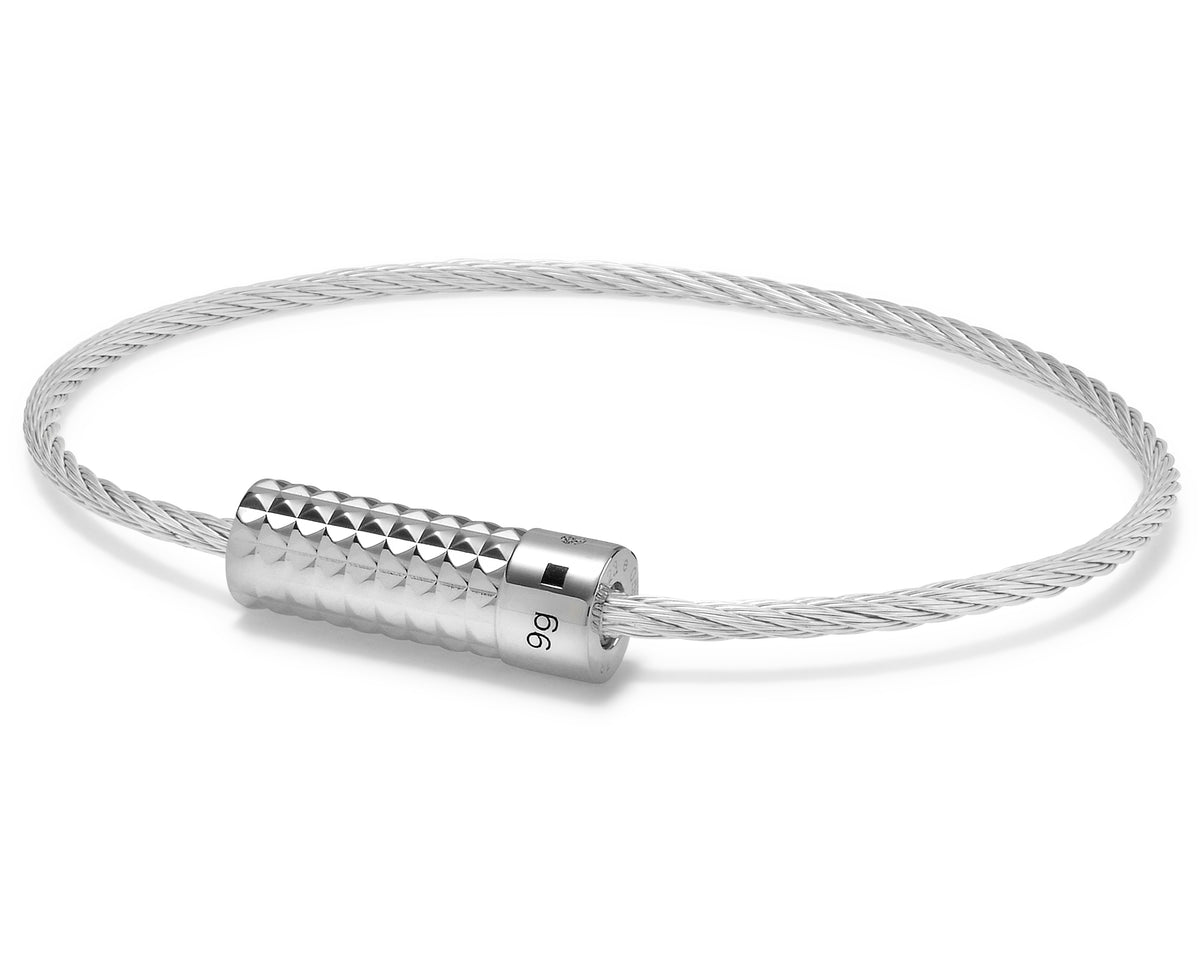 pyramid guilloche cable bracelet le 9g – le gramme