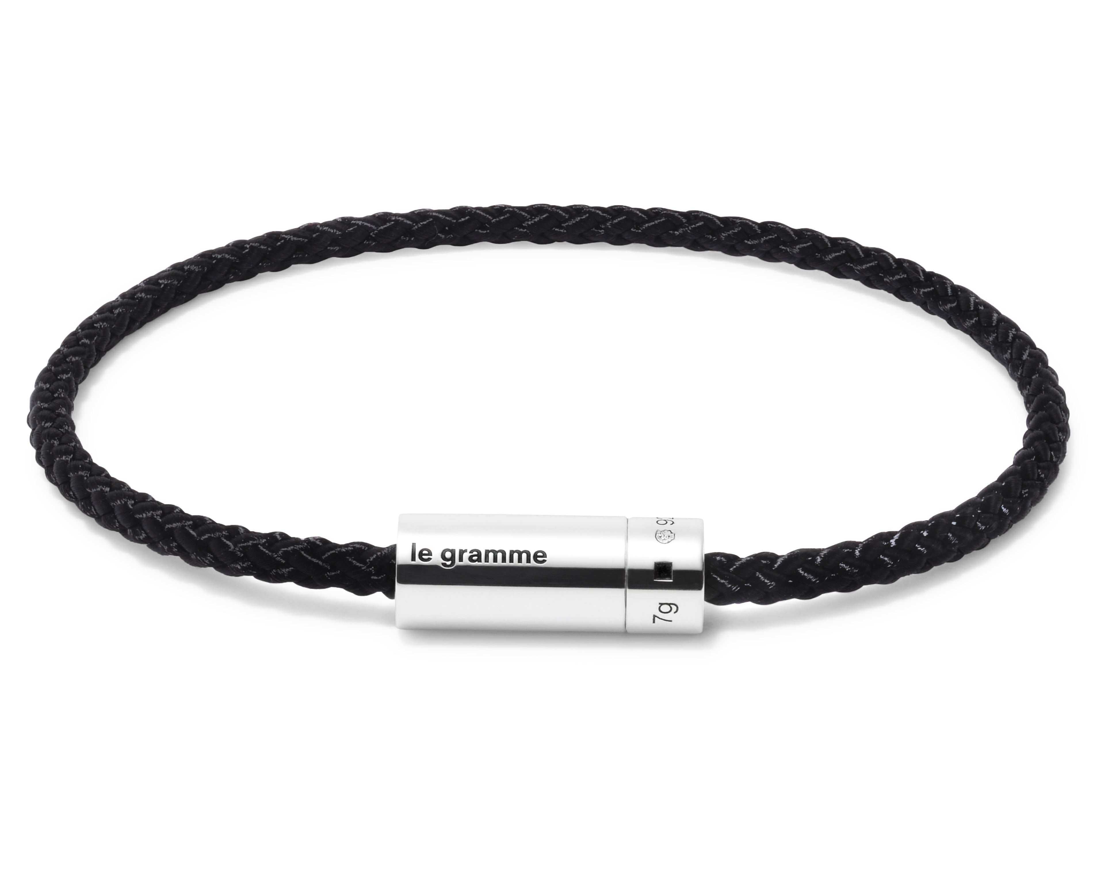 【関税込み】Le Gramme レッド Nato Cable Le 7g ブレスレット LE GRAMME | 7G CABLE NATO STERLING SILVER RED BRACELET | Men