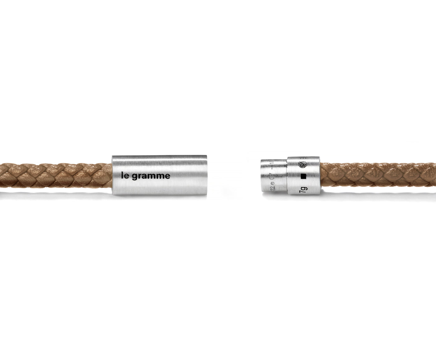 camel leather cable bracelet le 7g