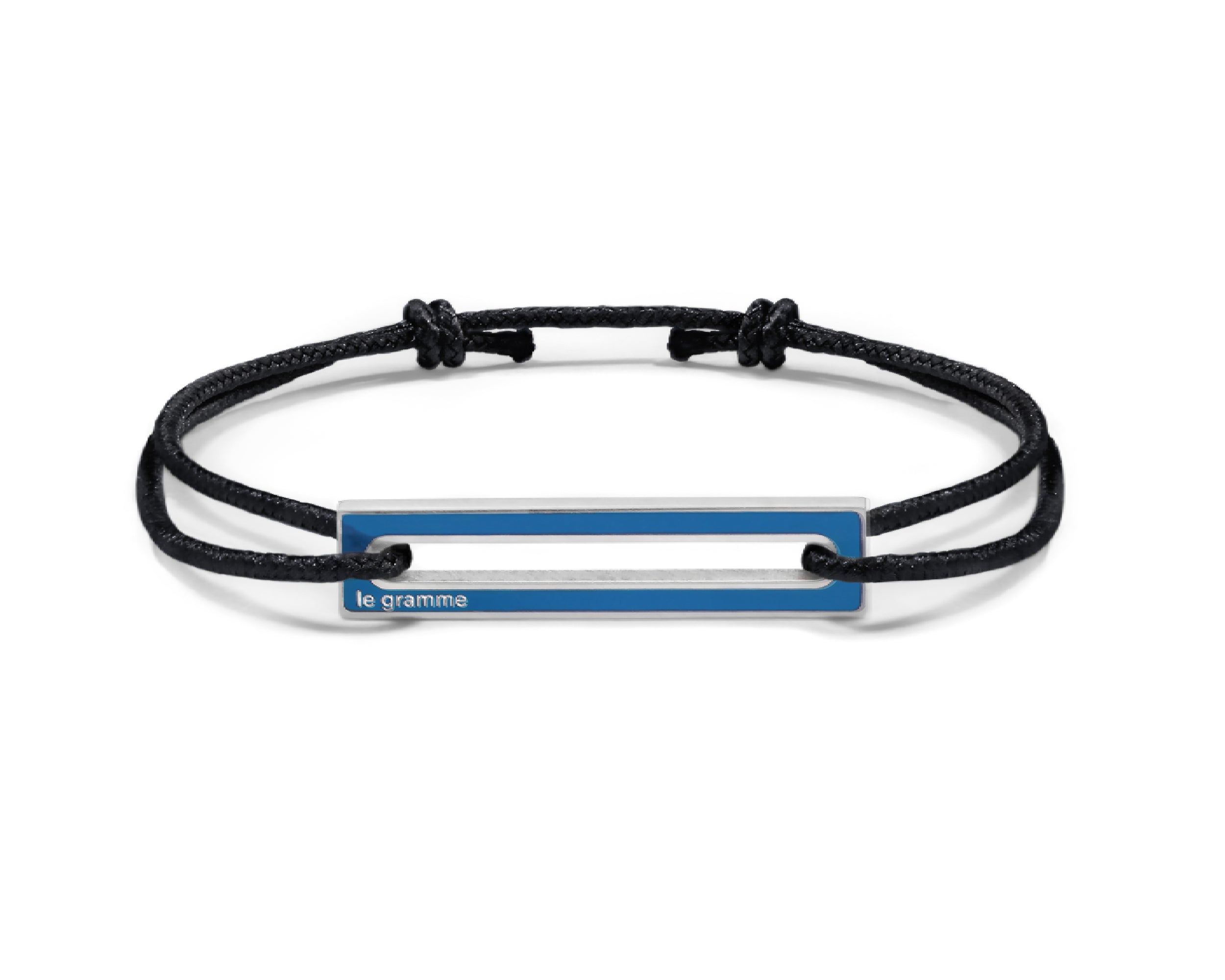 lacquered blue cord bracelet le 1,7g