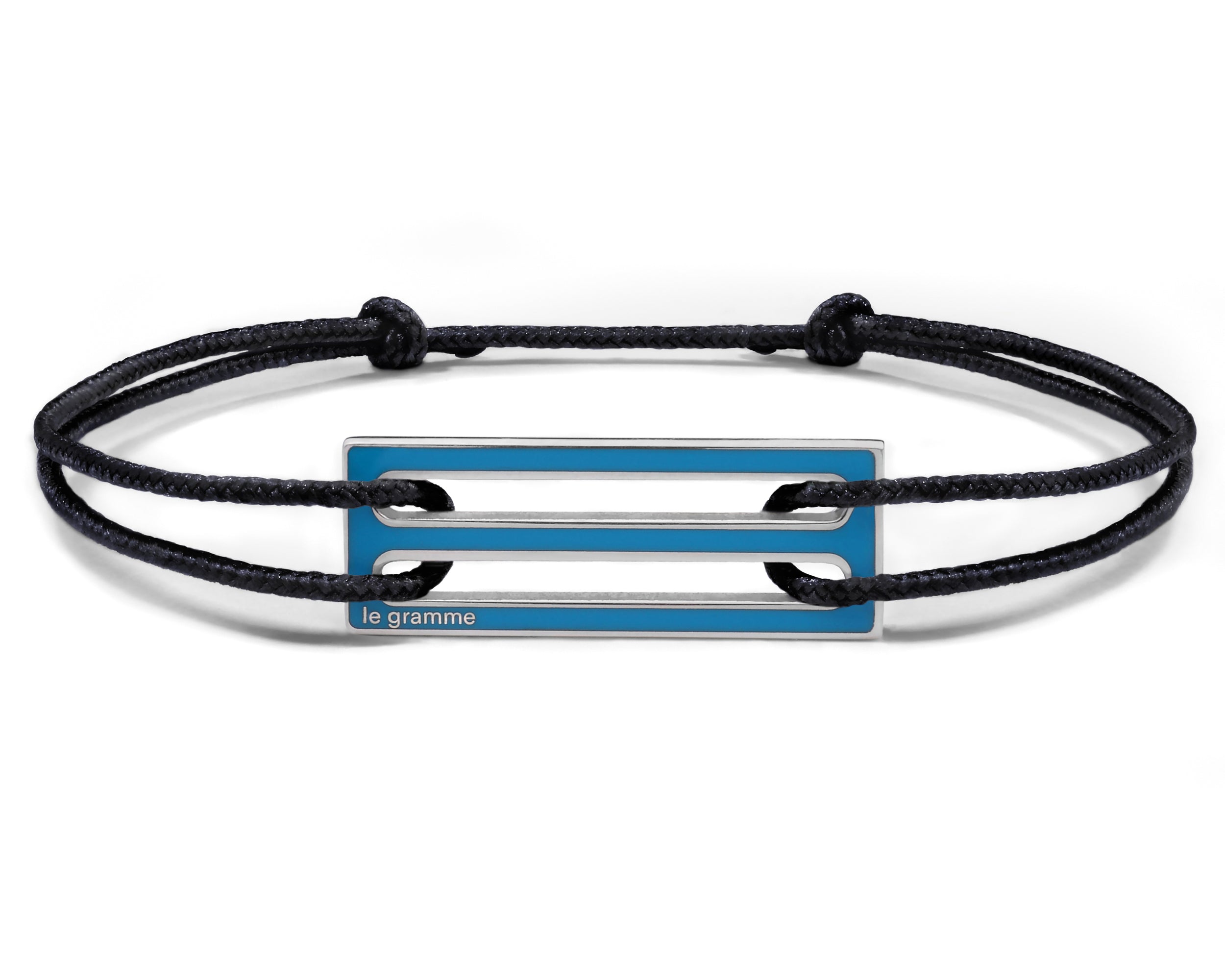 lacquered blue cord bracelet le 2,5g