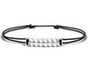 bracelet cordon noir pyramide le 5g