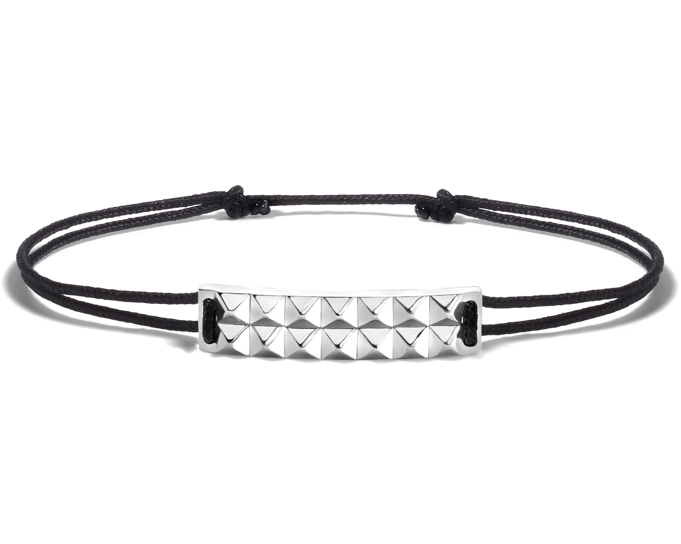 bracelet cordon noir pyramide le 5g