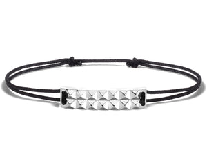 bracelet cordon noir pyramide le 5g