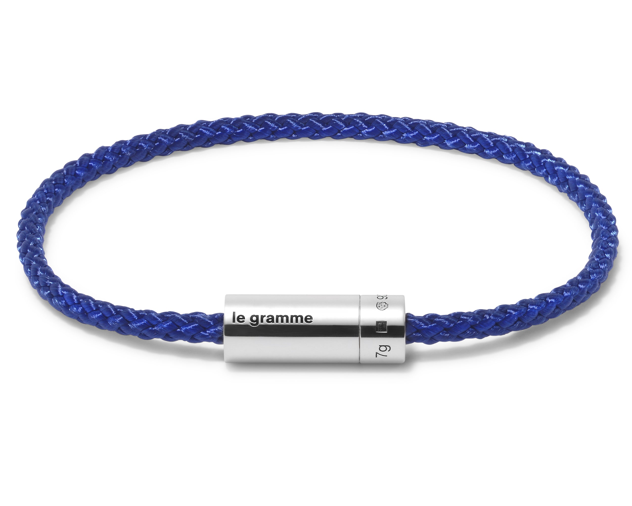 royal blue nato cable bracelet le 7g