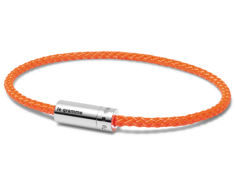 bracelet câble nato orange le 7g