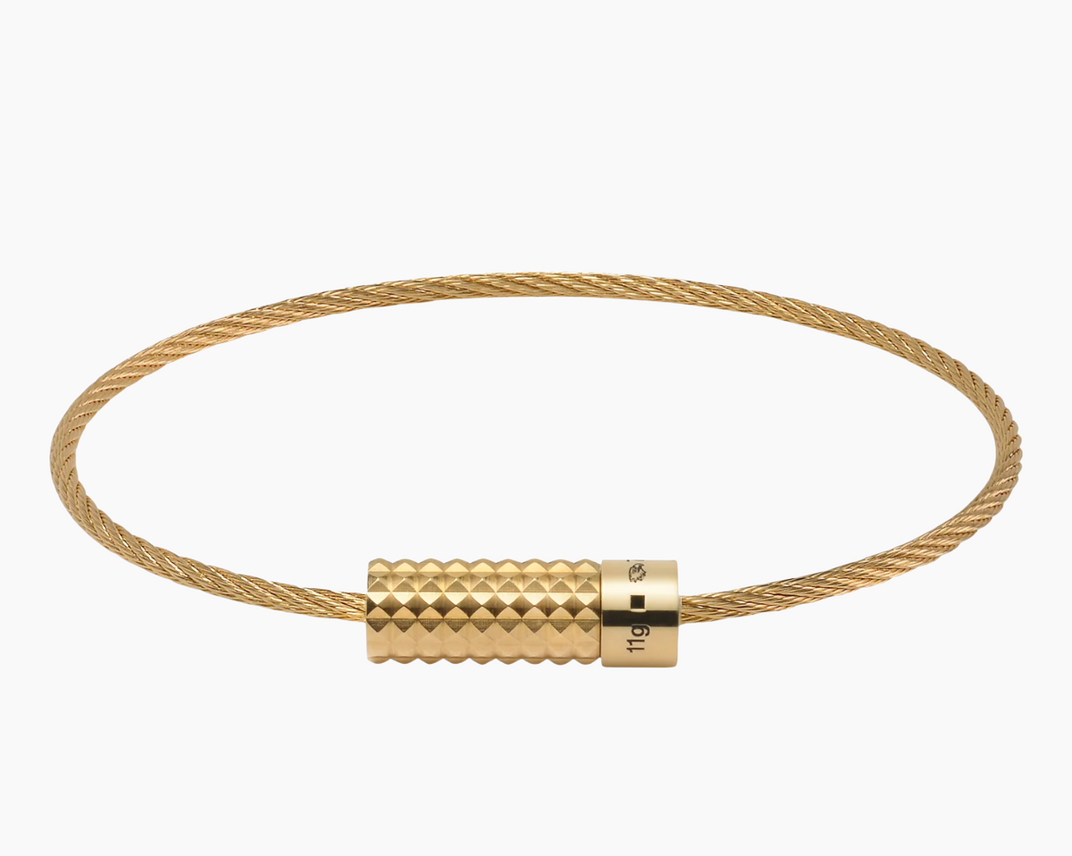 pyramid guilloche cable bracelet le 11g