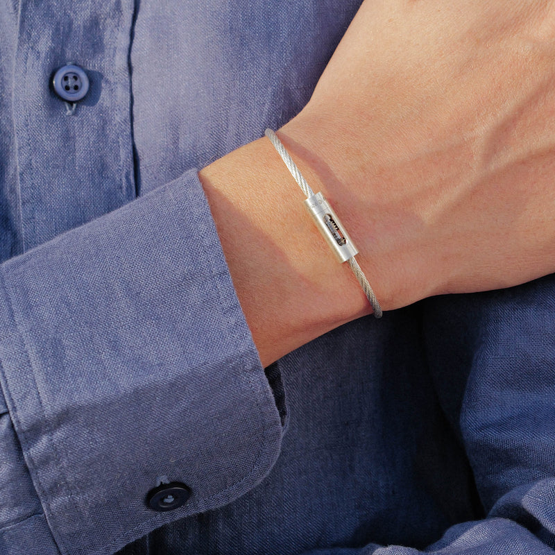 new in: the perforated cable bracelet