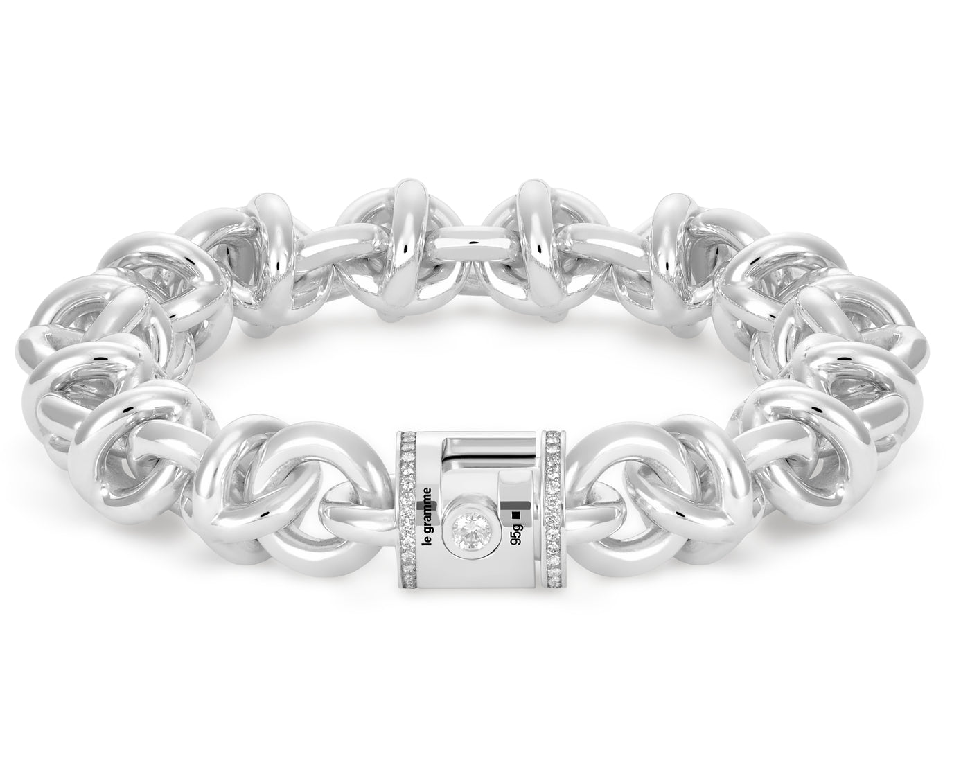 entrelacs bracelet with diamonds le 87g