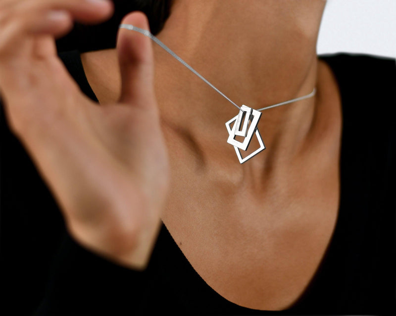 rectangle necklaces stacking le 7g