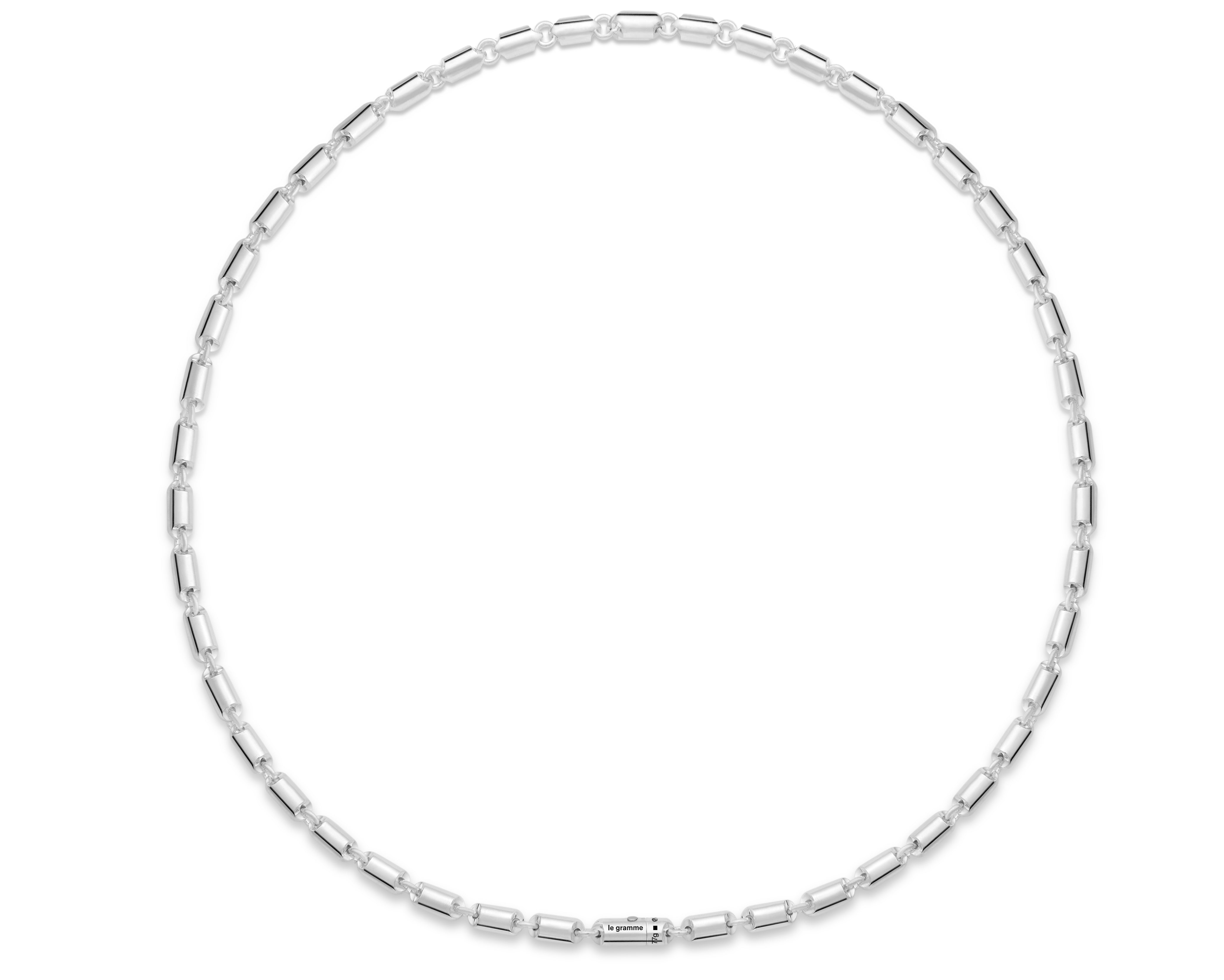 Louis Vuitton Monogram Design Chain Bracelet Bangle 18k White Gold