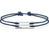 perforated gray blue cord bracelet le 2.5g