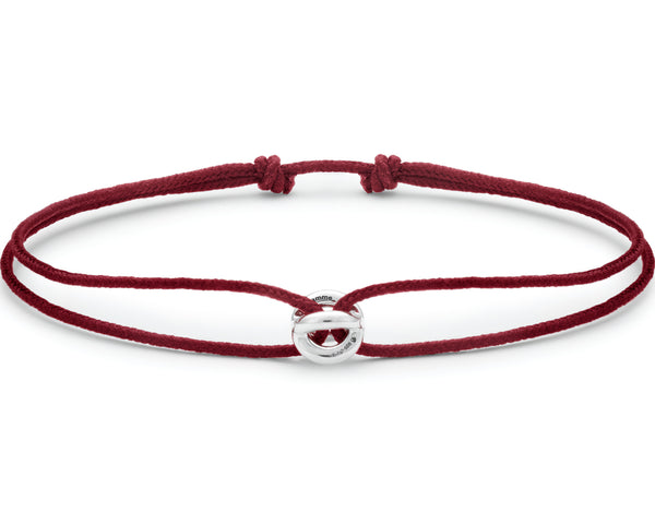 burgundy interlaced cord bracelet le 1g