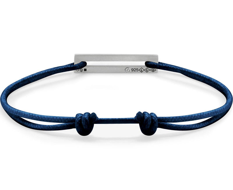 navy blue punched cord bracelet le 1,7g