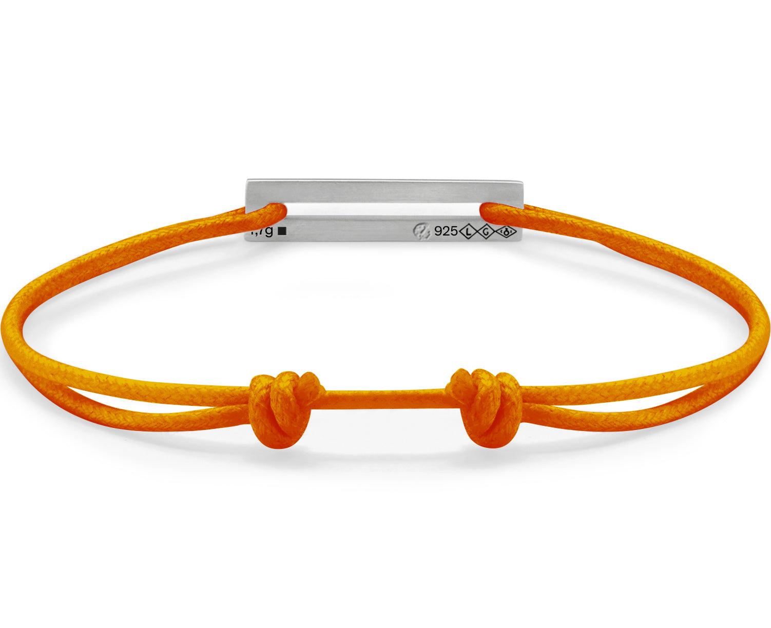 perforated orange cord bracelet le 1.7g