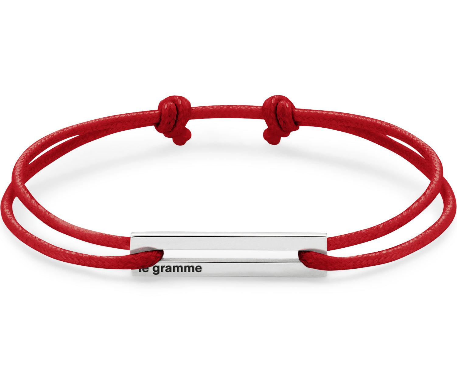 perforated red cord bracelet le 1.7g – le gramme