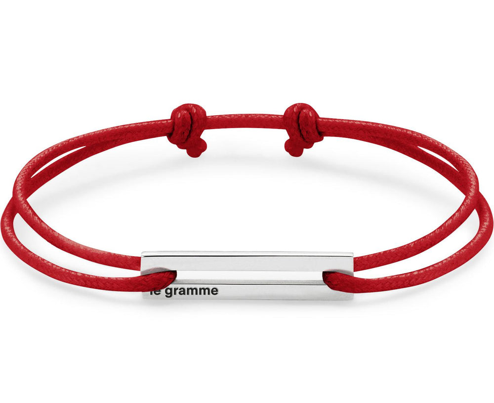 perforated red cord bracelet le 1.7g