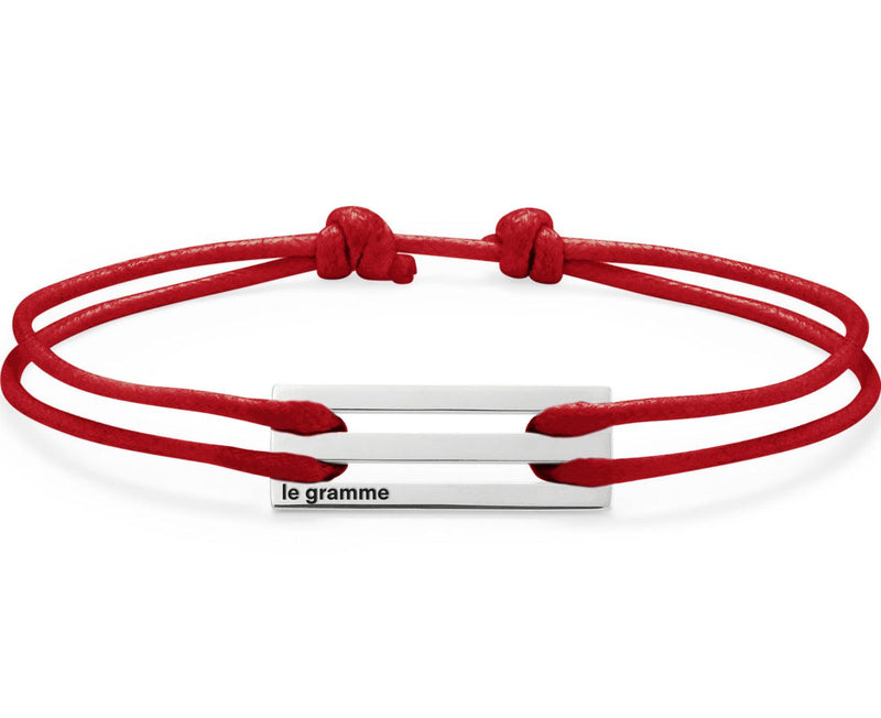 perforated red cord bracelet le 2.5g